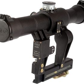 POSP 4x24 V Optical Rifle Scope AK / SAIGA  /  VEPR Side Mount 400m Rangefinder